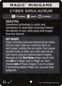 Magic Minigame: Cyber Simulacrum - Phyrexia: All Will Be One (ONE) #3 - Special Magic: The Gathering Trading Card