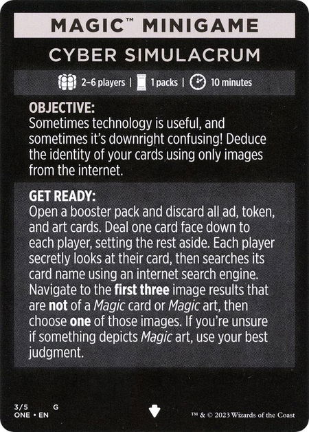 Magic Minigame: Cyber Simulacrum - Phyrexia: All Will Be One Magic: The Gathering trading card
