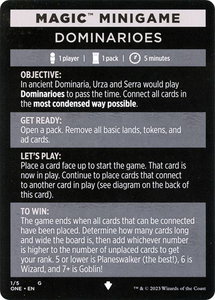 Magic Minigame: Dominarioes - Phyrexia: All Will Be One (ONE) #1 - Special Magic: The Gathering Trading Card