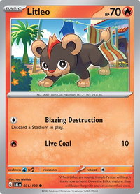 Litleo - SV02: Paldea Evolved (PAL) #031/193 - Common Pokémon Trading Card