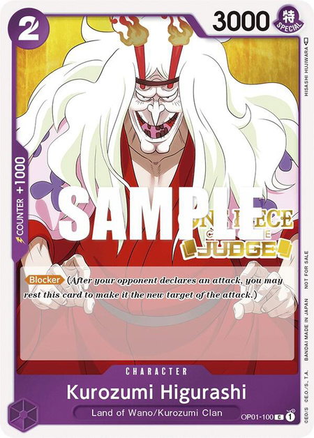 Kurozumi Higurashi (Judge) - One Piece Promotion Cards One Piece trading card