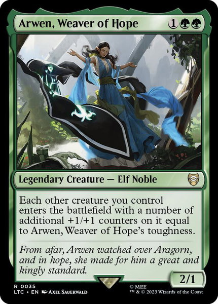 Arwen, Weaver of Hope - Commander: The Lord of the Rings: Tales of Middle-earth Magic: The Gathering trading card