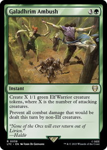 Galadhrim Ambush - Commander: The Lord of the Rings: Tales of Middle-earth (LTC) #38 - Rare Magic: The Gathering Trading Card