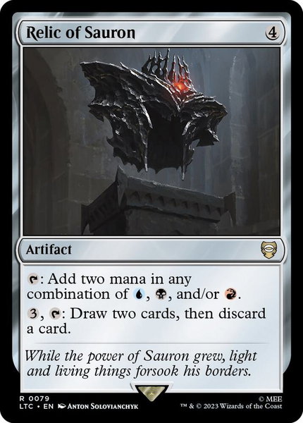 Relic of Sauron - Commander: The Lord of the Rings: Tales of Middle-earth Magic: The Gathering trading card