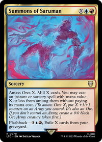 Summons of Saruman - Commander: The Lord of the Rings: Tales of Middle-earth (LTC) #70 - Rare Magic: The Gathering Trading Card