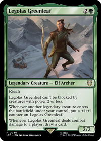 Legolas Greenleaf - Commander: The Lord of the Rings: Tales of Middle-earth (LTC) #40 - Rare Magic: The Gathering Trading Card
