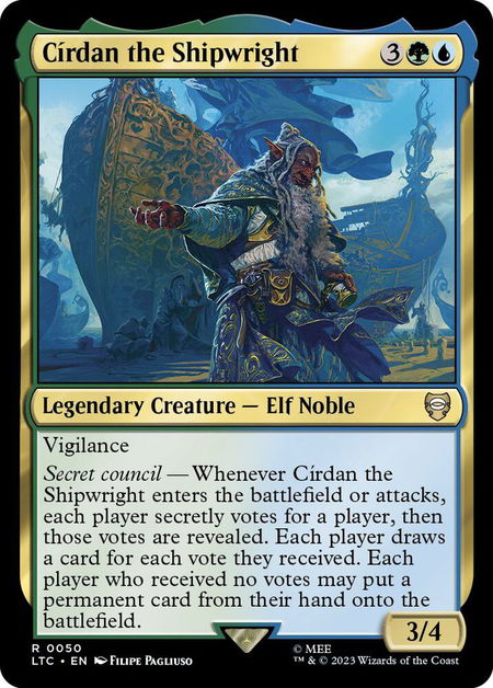 Cirdan the Shipwright - Commander: The Lord of the Rings: Tales of Middle-earth Magic: The Gathering trading card