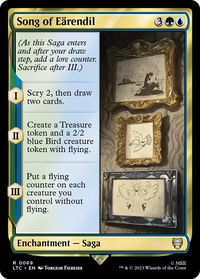 Song of Earendil - Commander: The Lord of the Rings: Tales of Middle-earth (LTC) #69 - Rare Magic: The Gathering Trading Card