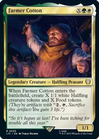Farmer Cotton - Commander: The Lord of the Rings: Tales of Middle-earth (LTC) #55 - Rare Magic: The Gathering Trading Card