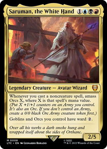 Saruman, the White Hand - Commander: The Lord of the Rings: Tales of Middle-earth (LTC) #8 - Mythic Rare Magic: The Gathering Trading Card
