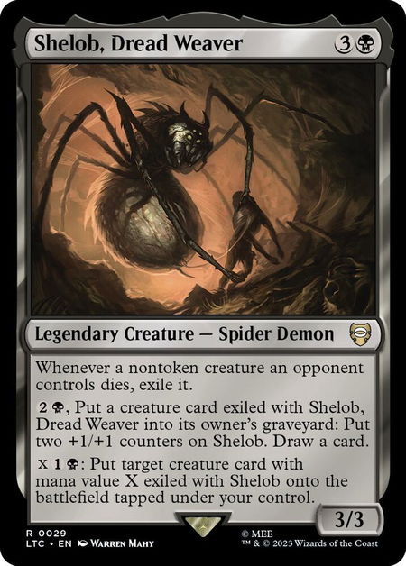 Shelob, Dread Weaver - Commander: The Lord of the Rings: Tales of Middle-earth Magic: The Gathering trading card