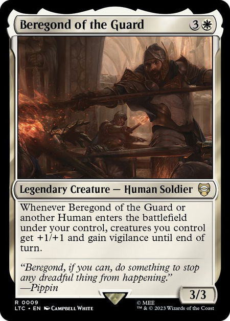 Beregond of the Guard - Commander: The Lord of the Rings: Tales of Middle-earth Magic: The Gathering trading card