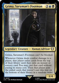Grima, Saruman's Footman - Commander: The Lord of the Rings: Tales of Middle-earth (LTC) #57 - Rare Magic: The Gathering Trading Card