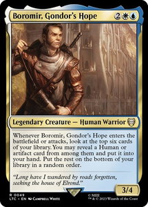 Boromir, Gondor's Hope - Commander: The Lord of the Rings: Tales of Middle-earth (LTC) #49 - Rare Magic: The Gathering Trading Card