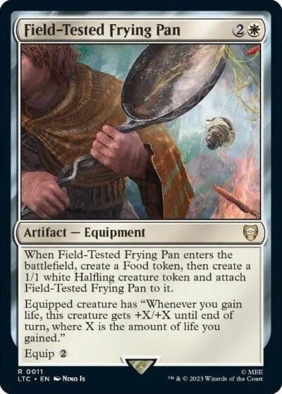 Field-Tested Frying Pan - Commander: The Lord of the Rings: Tales of Middle-earth Magic: The Gathering trading card
