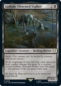 Gollum, Obsessed Stalker - Commander: The Lord of the Rings: Tales of Middle-earth (LTC) #26 - Rare Magic: The Gathering Trading Card
