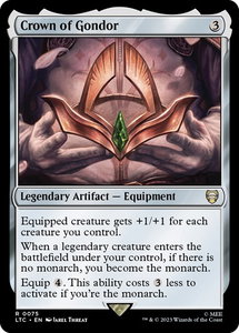 Crown of Gondor - Commander: The Lord of the Rings: Tales of Middle-earth (LTC) #75 - Rare Magic: The Gathering Trading Card