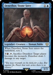 Denethor, Stone Seer - Commander: The Lord of the Rings: Tales of Middle-earth (LTC) #20 - Rare Magic: The Gathering Trading Card
