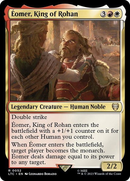 Eomer, King of Rohan - Commander: The Lord of the Rings: Tales of Middle-earth Magic: The Gathering trading card