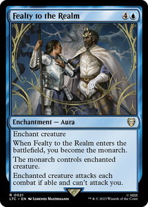 Fealty to the Realm - Commander: The Lord of the Rings: Tales of Middle-earth (LTC) #21 - Rare Magic: The Gathering Trading Card