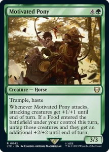 Motivated Pony - Commander: The Lord of the Rings: Tales of Middle-earth (LTC) #42 - Rare Magic: The Gathering Trading Card