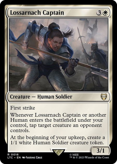 Lossarnach Captain - Commander: The Lord of the Rings: Tales of Middle-earth Magic: The Gathering trading card