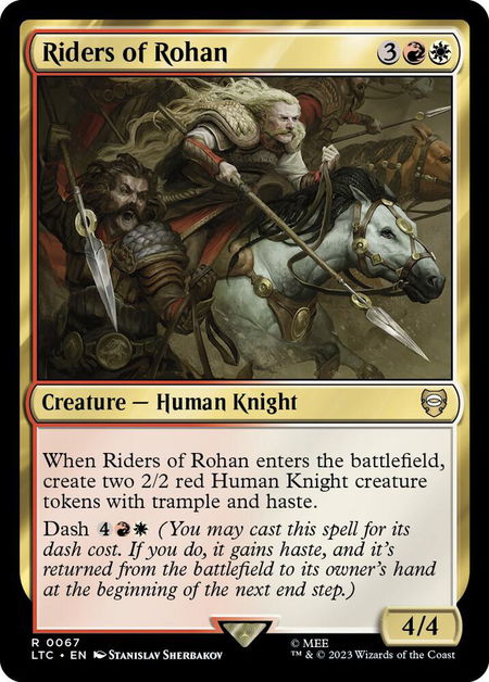 Riders of Rohan - Commander: The Lord of the Rings: Tales of Middle-earth Magic: The Gathering trading card