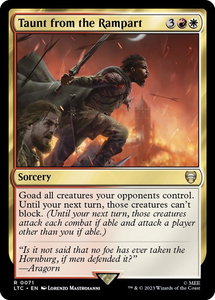 Taunt from the Rampart - Commander: The Lord of the Rings: Tales of Middle-earth (LTC) #71 - Rare Magic: The Gathering Trading Card