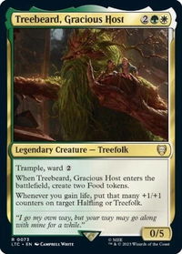 Treebeard, Gracious Host - Commander: The Lord of the Rings: Tales of Middle-earth (LTC) #73 - Rare Magic: The Gathering Trading Card