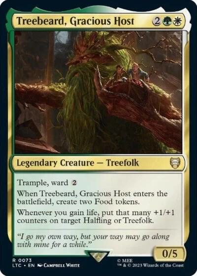 Treebeard, Gracious Host - Commander: The Lord of the Rings: Tales of Middle-earth Magic: The Gathering trading card