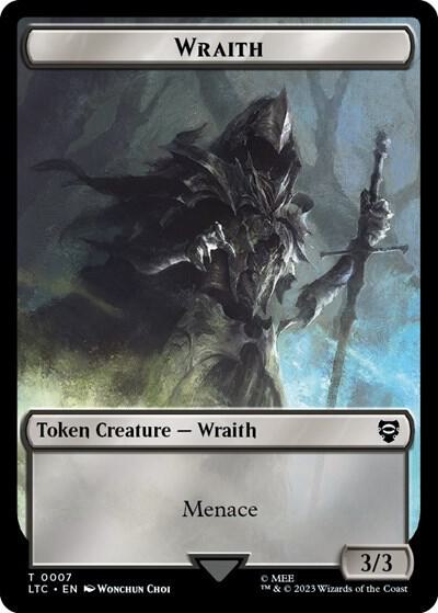 Wraith // Dragon Double-Sided Token - Commander: The Lord of the Rings: Tales of Middle-earth Magic: The Gathering trading card