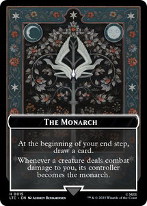 The Monarch // Treasure Double-Sided Token - Commander: The Lord of the Rings: Tales of Middle-earth (LTC) #15 // 12 - Token Magic: The Gathering Trading Card
