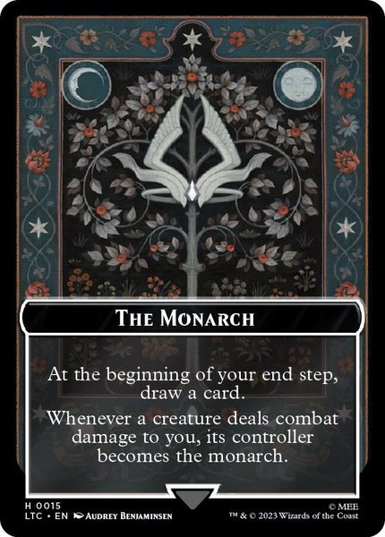 The Monarch // Treasure Double-Sided Token - Commander: The Lord of the Rings: Tales of Middle-earth Magic: The Gathering trading card