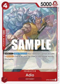 Adio - Pillars of Strength (OP03) #OP03-002 - Uncommon One Piece Trading Card
