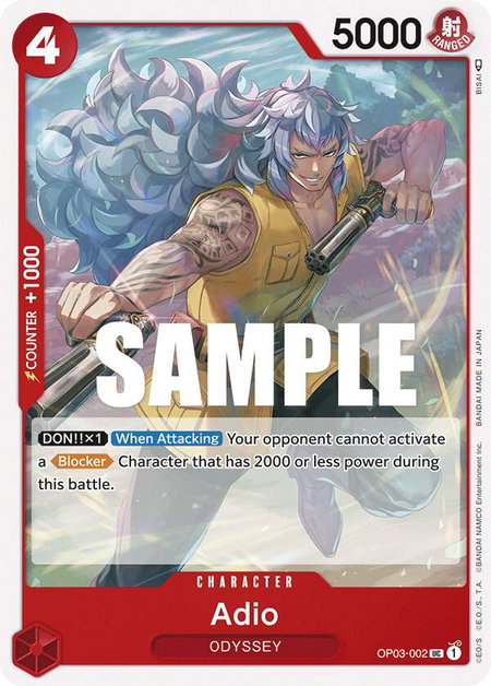 Adio - Pillars of Strength One Piece trading card