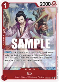 Izo - Pillars of Strength (OP03) #OP03-003 - Rare One Piece Trading Card