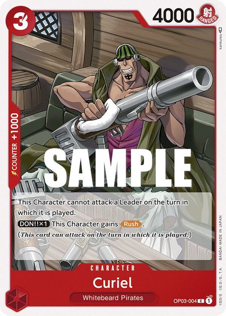 Curiel trading card from Pillars of Strength Curiel - Pillars of Strength One Piece trading card