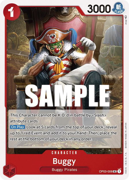 Buggy (008) - Pillars of Strength One Piece trading card