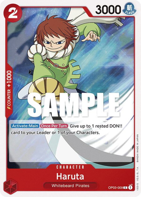 Haruta trading card from Pillars of Strength Haruta - Pillars of Strength One Piece trading card