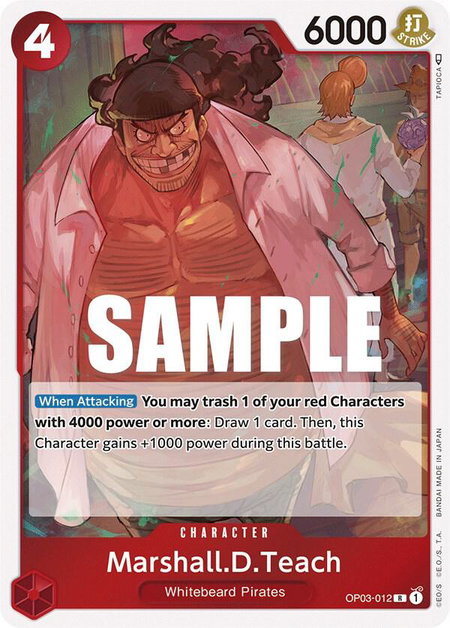 Marshall.D.Teach - Pillars of Strength One Piece trading card