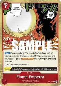 Flame Emperor - Pillars of Strength (OP03) #OP03-016 - Rare One Piece Trading Card