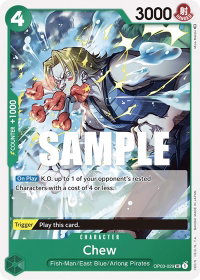 Chew - Pillars of Strength (OP03) #OP03-029 - Uncommon One Piece Trading Card