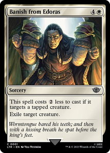 Banish from Edoras - Universes Beyond: The Lord of the Rings: Tales of Middle-earth (LTR) #1 - Common Magic: The Gathering Trading Card