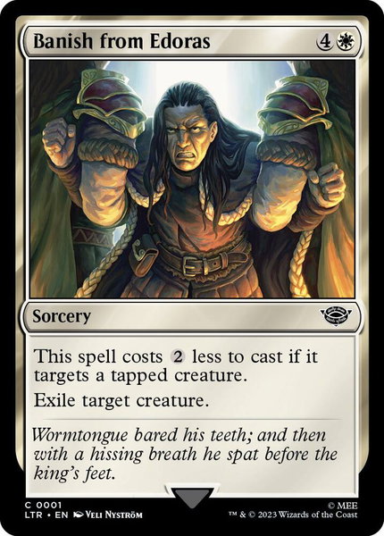 Banish from Edoras - Universes Beyond: The Lord of the Rings: Tales of Middle-earth Magic: The Gathering trading card
