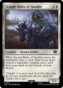 Errand-Rider of Gondor - Universes Beyond: The Lord of the Rings: Tales of Middle-earth (LTR) #11 - Common Magic: The Gathering Trading Card