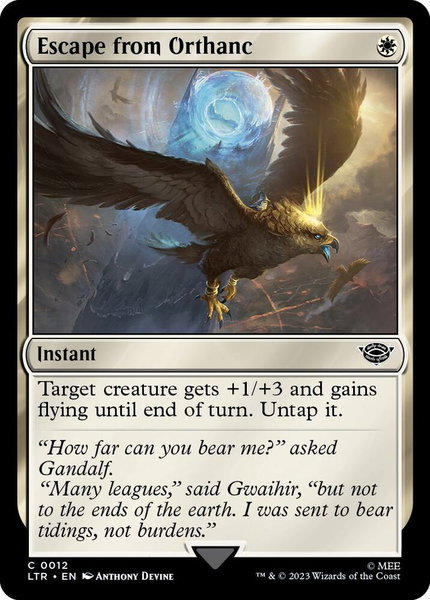 Escape from Orthanc - Universes Beyond: The Lord of the Rings: Tales of Middle-earth Magic: The Gathering trading card