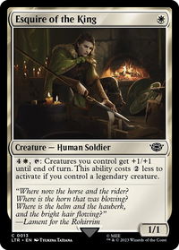 Esquire of the King - Universes Beyond: The Lord of the Rings: Tales of Middle-earth (LTR) #13 - Common Magic: The Gathering Trading Card