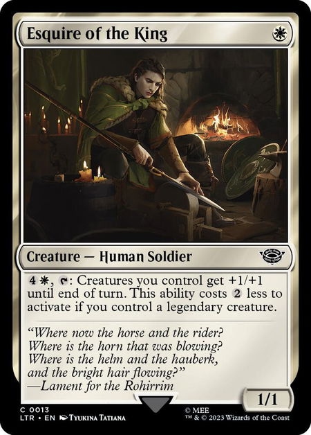 Esquire of the King - Universes Beyond: The Lord of the Rings: Tales of Middle-earth Magic: The Gathering trading card