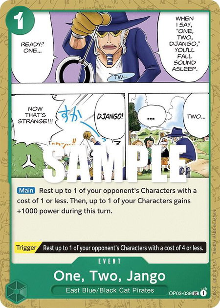 One, Two, Jango trading card from Pillars of Strength One, Two, Jango - Pillars of Strength One Piece trading card