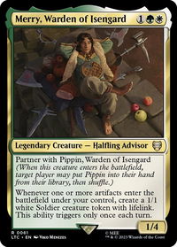 Merry, Warden of Isengard - Commander: The Lord of the Rings: Tales of Middle-earth (LTC) #61 - Rare Magic: The Gathering Trading Card